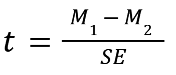 t test formula