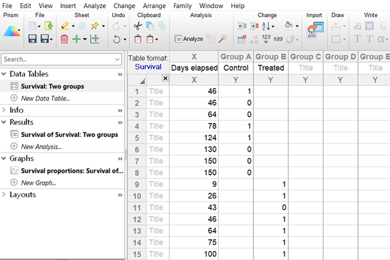 Survival Analysis Software GraphPad
