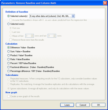 do baseline correction in origin pro 8